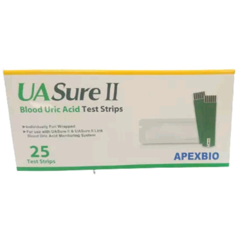 2 Box UASure II Uric Acid Test Strips Original UA Sure Box of 25 Free Shipping