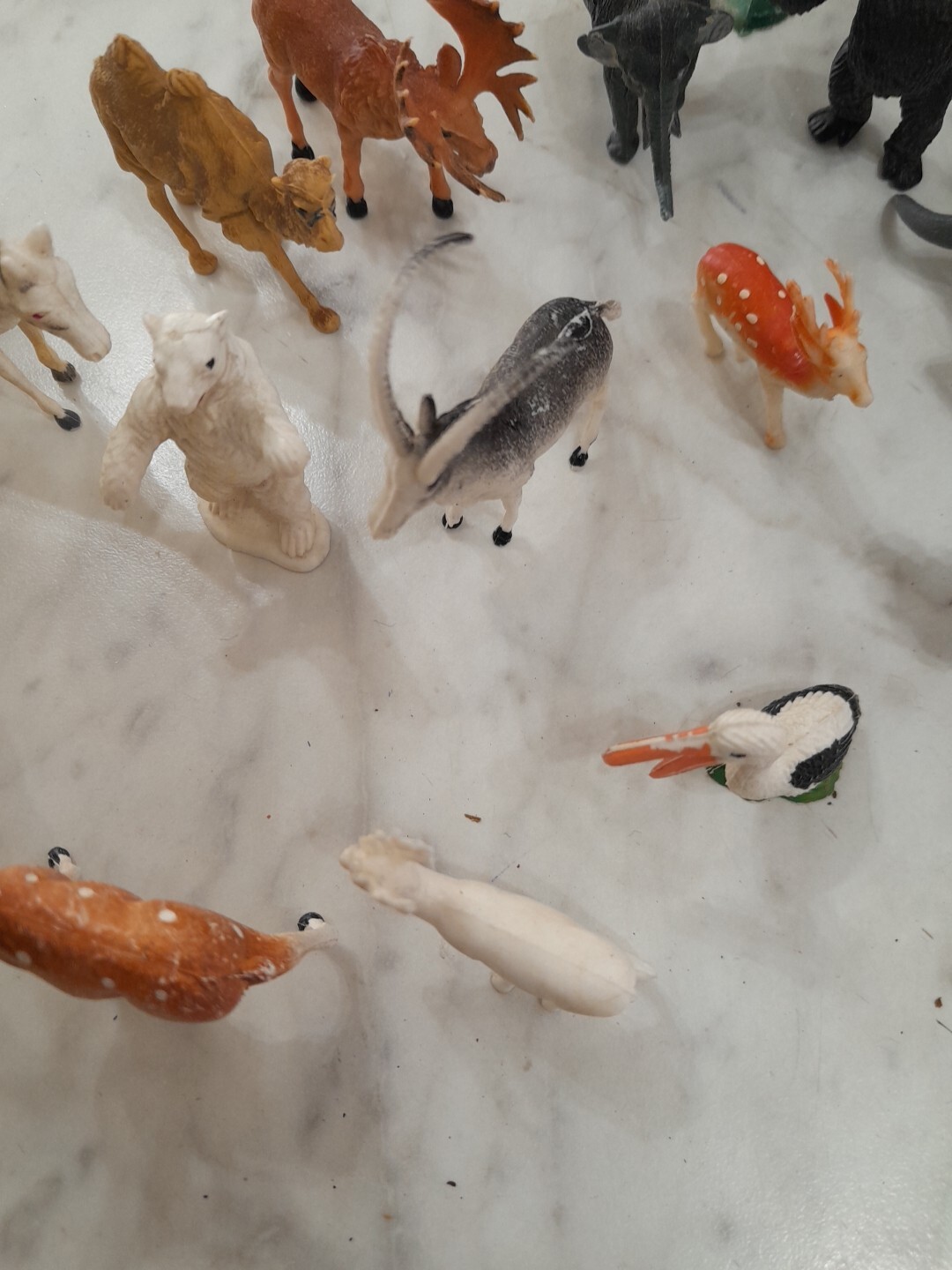 22 Vintage Small Plastic Animals Gorilla Panda Pelican