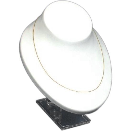 4 White Adjustable Necklace Chain Bust Display Fixtures