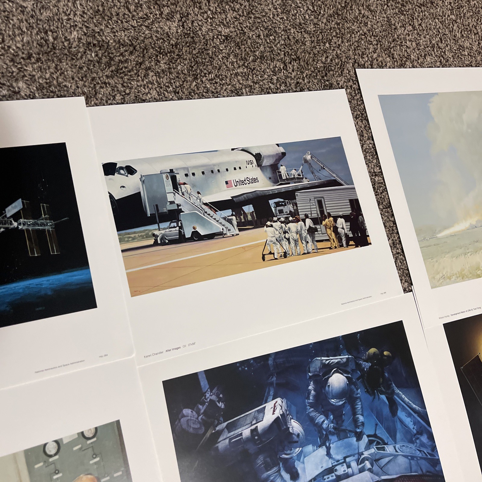Vintage Selections from the NASA Art Collection 12 Photo Art Prints Portfolio