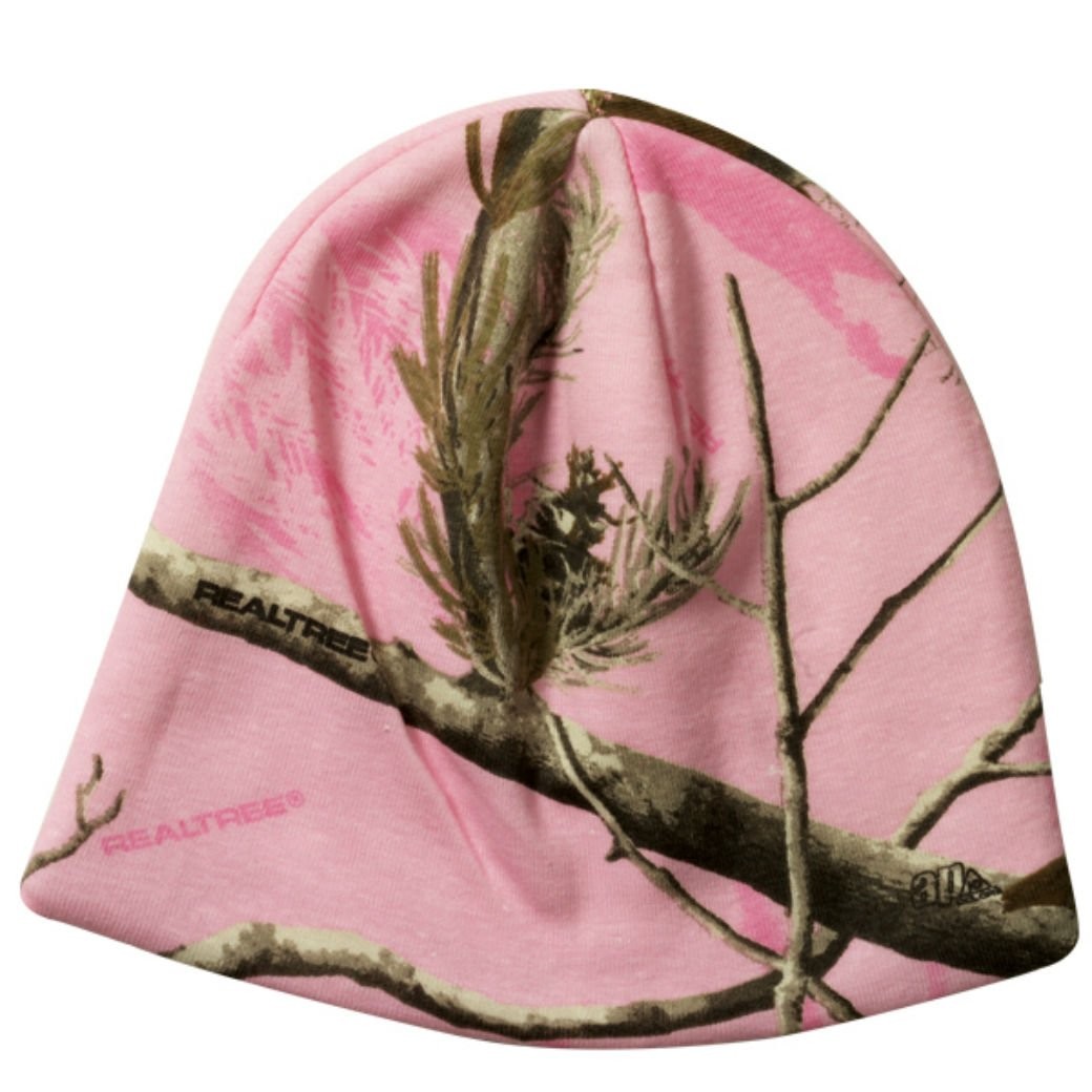 Realtree mens Licensed Camo Knit Hunting Beanie Pink One Size,
