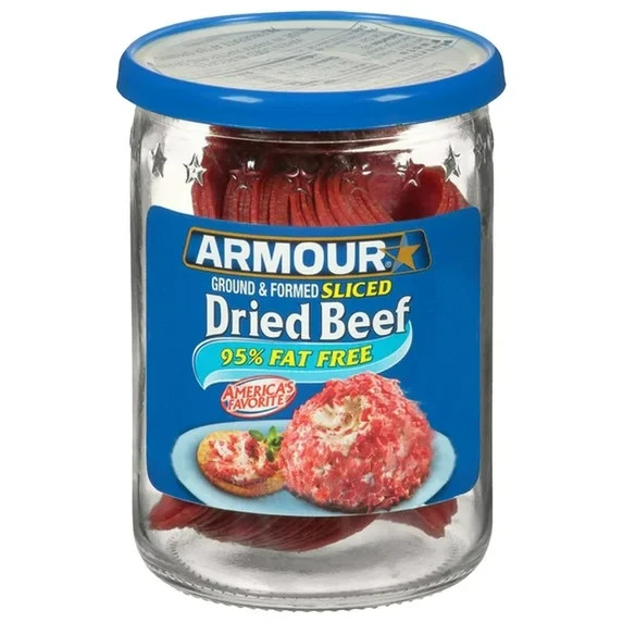 (2 pack) Armour Star Sliced Dried Beef, 9g Protein Per Serving, Canned Meat, 2.2