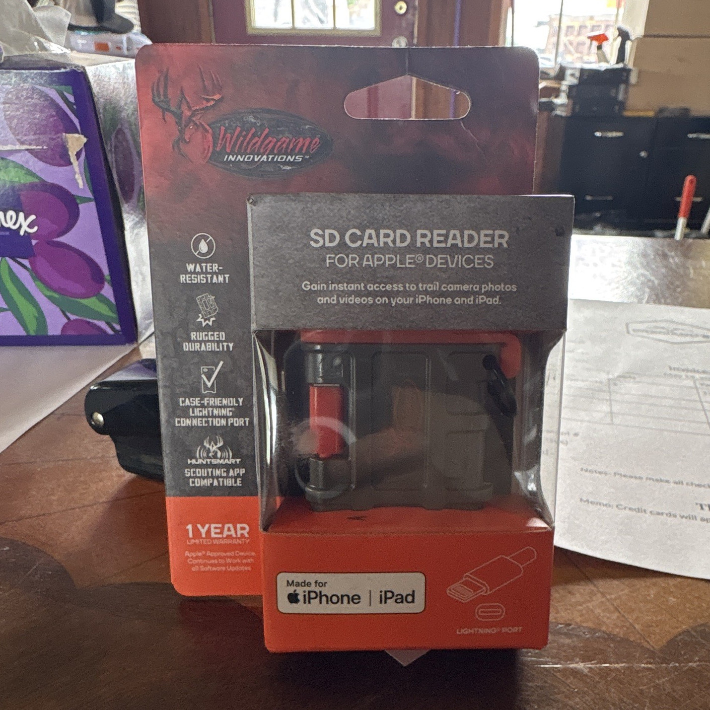 Wildgame Innovations SD Card Reader, Lightning for Apple iPhone & iPad