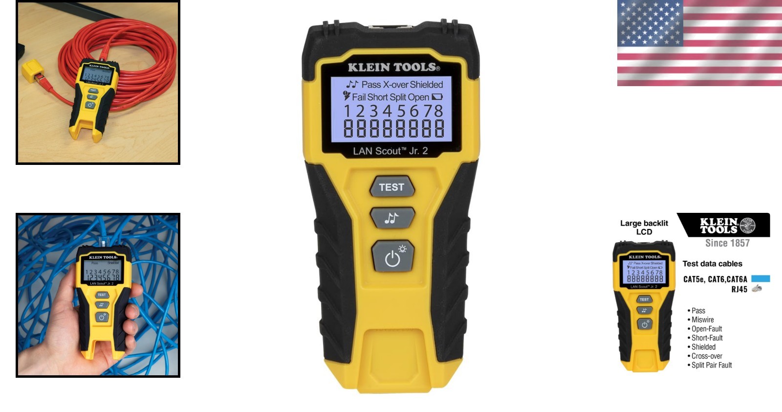 Versatile LAN Scout Jr 2 Ethernet Tester Backlit LCD Tone Generator