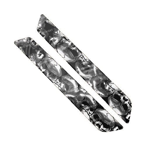 Saddlebag Latch Reflector Insert Decals for 2014 Harley Touring - SKULL PILE