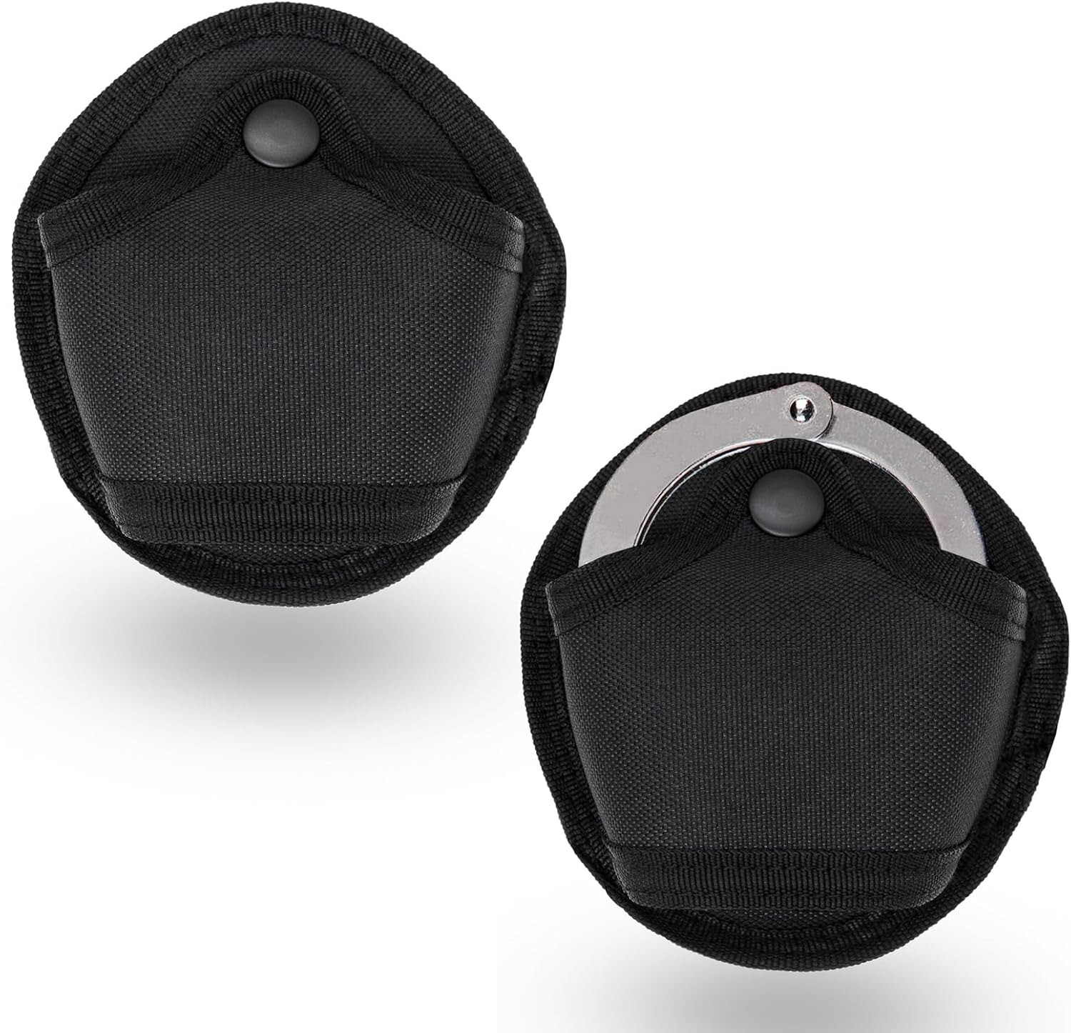2 Pack Handcuff Holster Case Fit Hinged Chain Tactical Molle Asp Handcuff Pouch