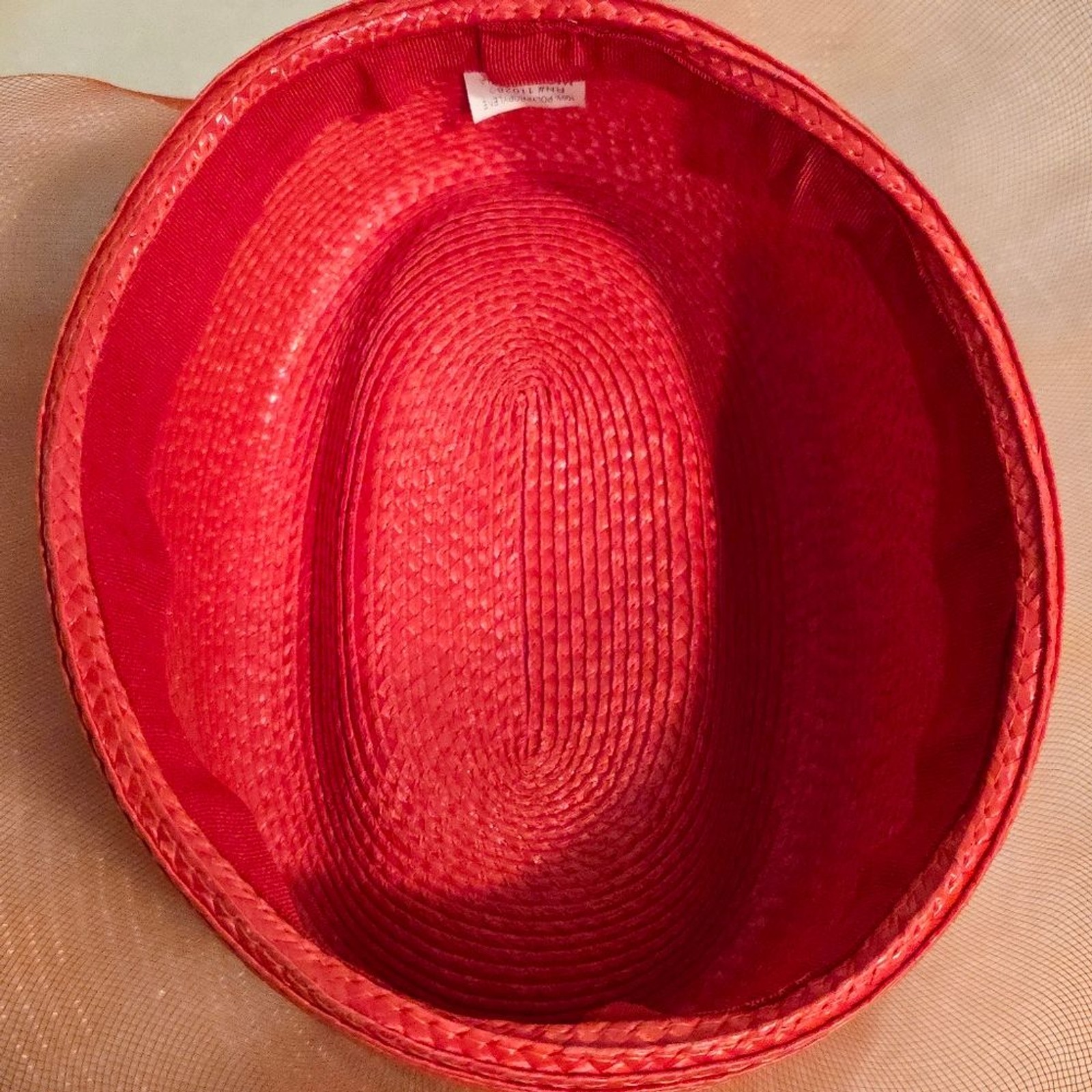 Vintage Red Pillbox Hat with Mesh Derby Church Formal Outfit