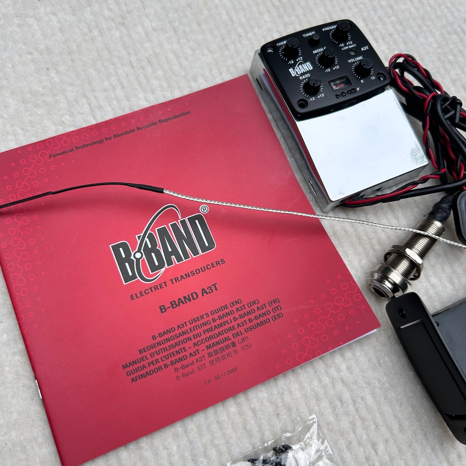 B-BAND A3T  Acoustic guitar pickup 29R Piezo Genuine