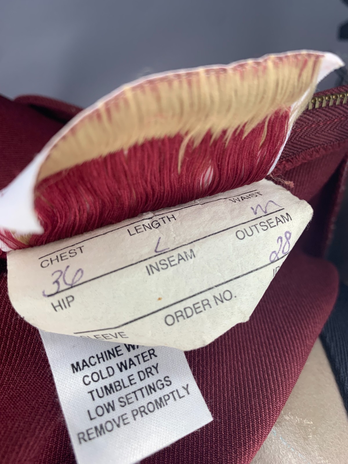 Maroon, White & Black Marching Band Jacket Size 36 Regular - Authentic
