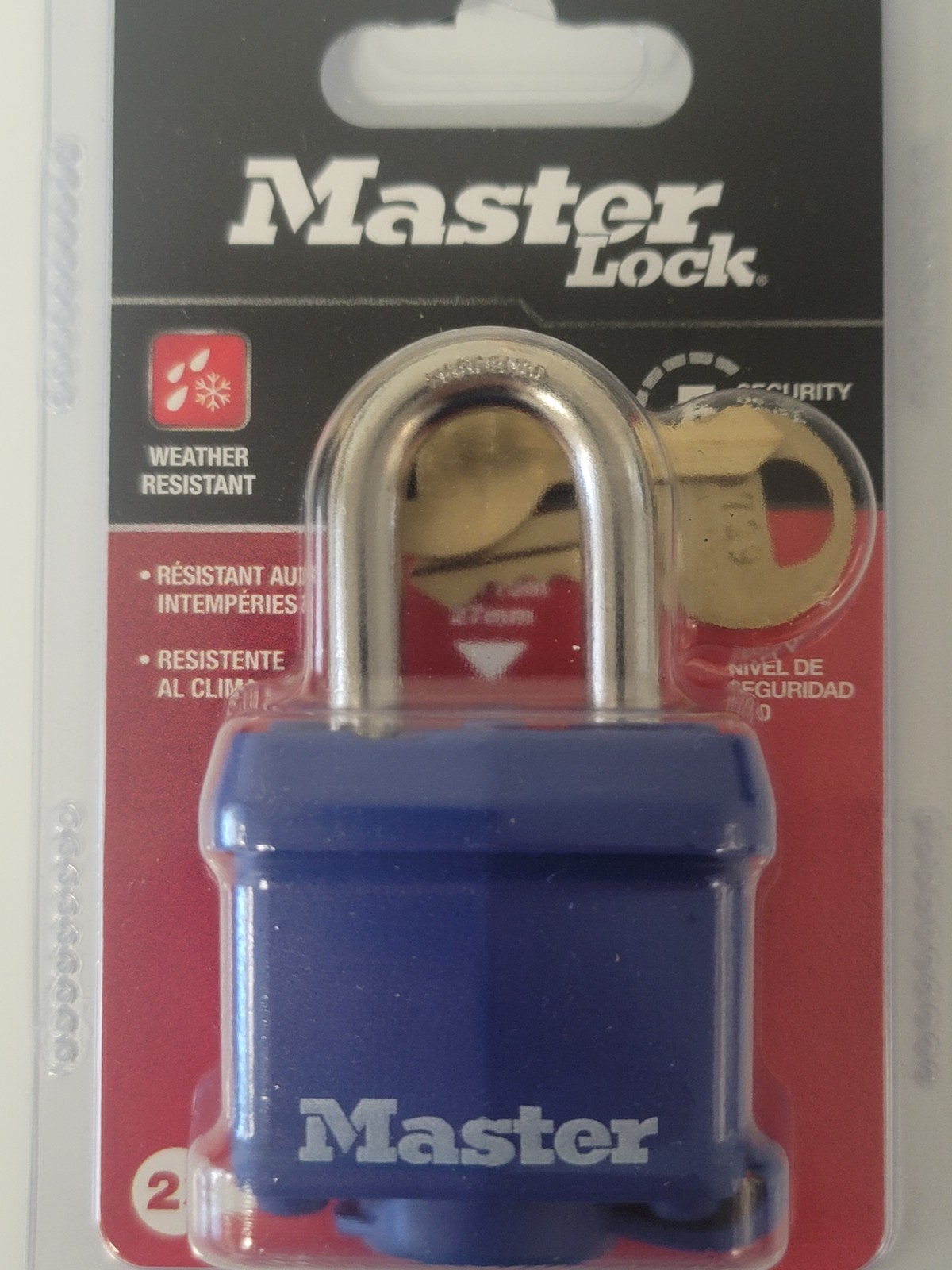 Two (2) Master Lock 312D Weatherproof Padlock Blue Weather Resistant