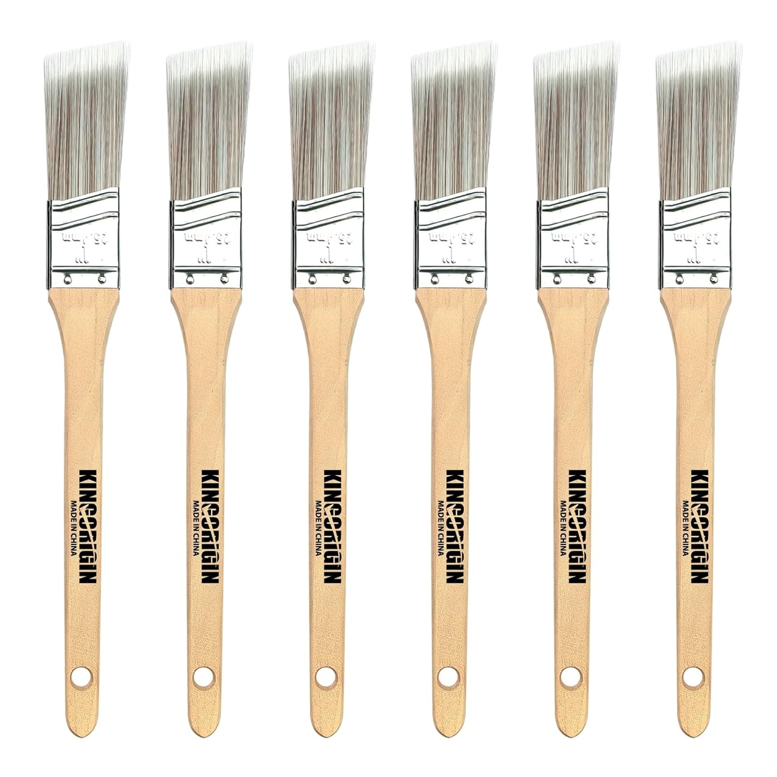 King Origin 6 PCS Paint Brushes, 1 Inch Angled Paint Brush