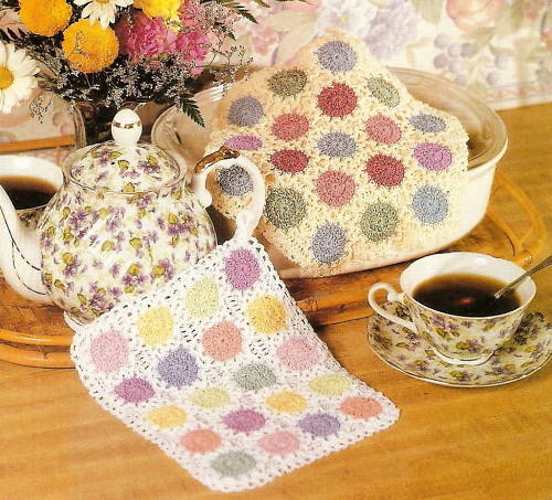 PRETTY Scrap Thread Potholder/Decor/Crochet Pattern INSTRUCTIONS ONLY