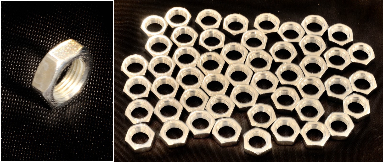 Hex Nut 1/8" IP. Extra Thick Steel. Heavy Duty.Lamp Part. Plated.1/8 IPS.50 pcs.