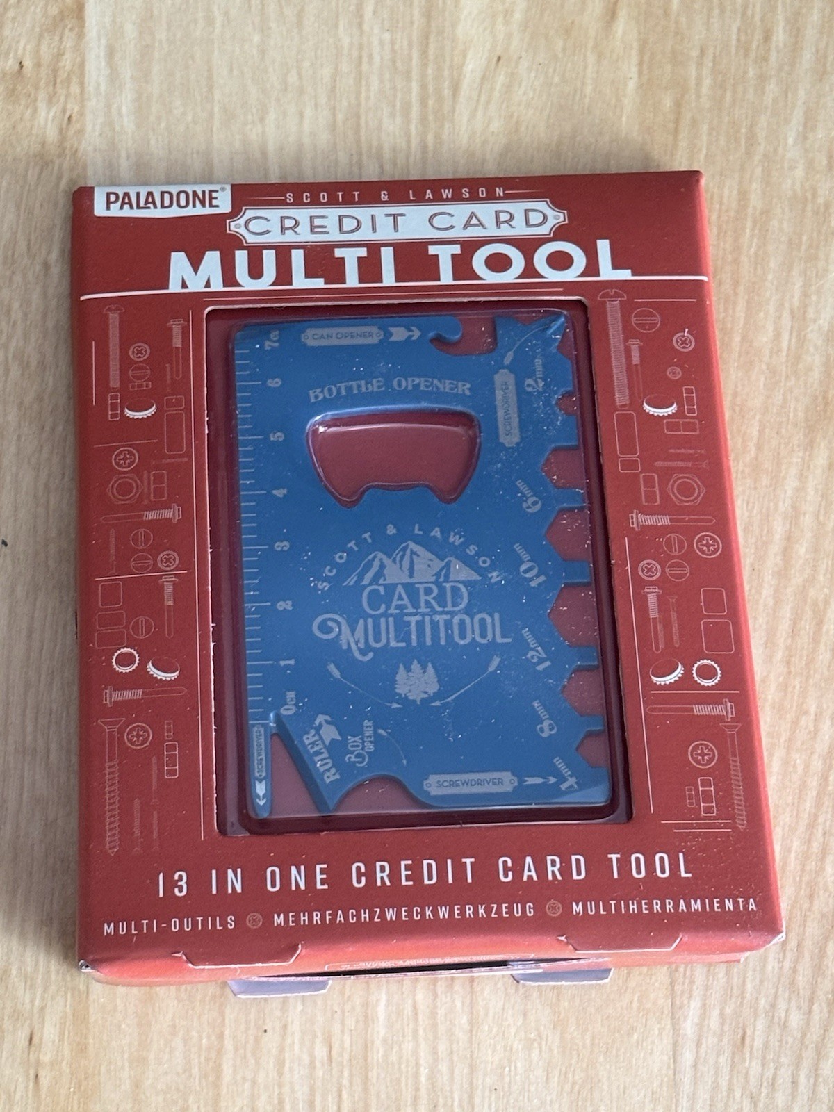 Scott & Lawson 13 In One Steel Multi Tool Credit Card Pocket Tool New In Box