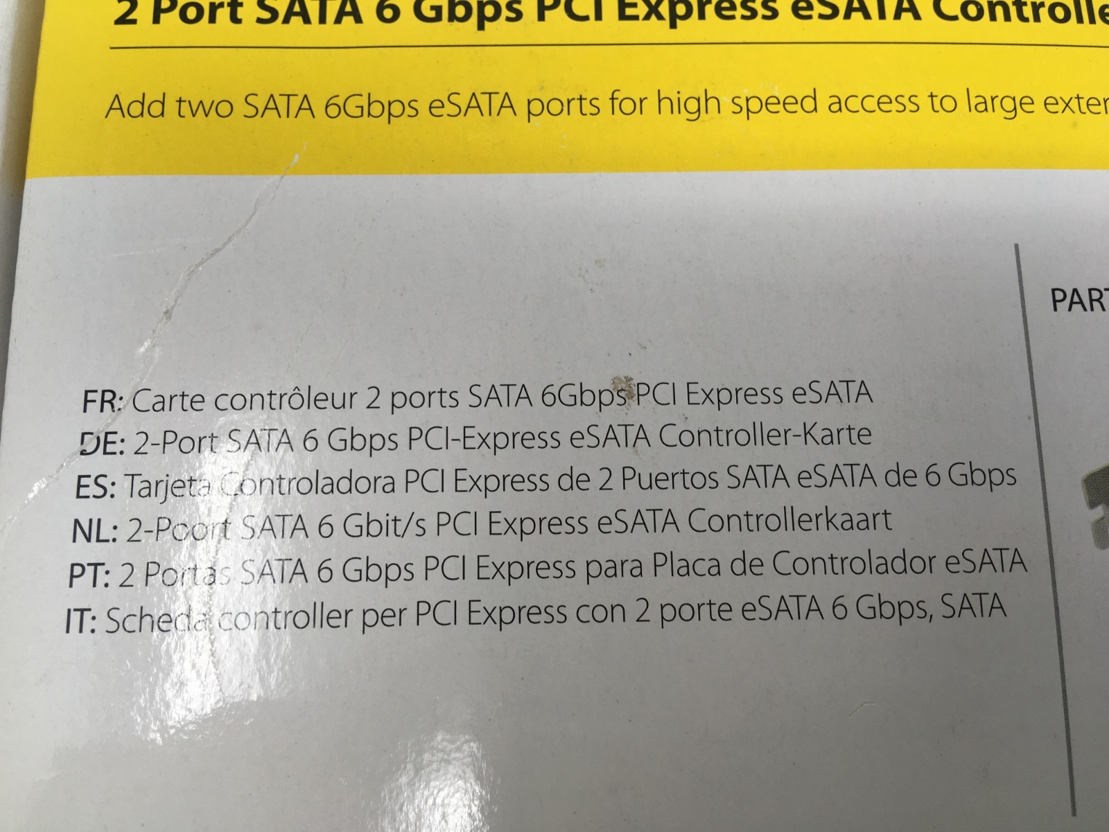 StarTech PEXESAT32 2-Port PCIe eSATA Controller Card - 6Gbps RAID Support