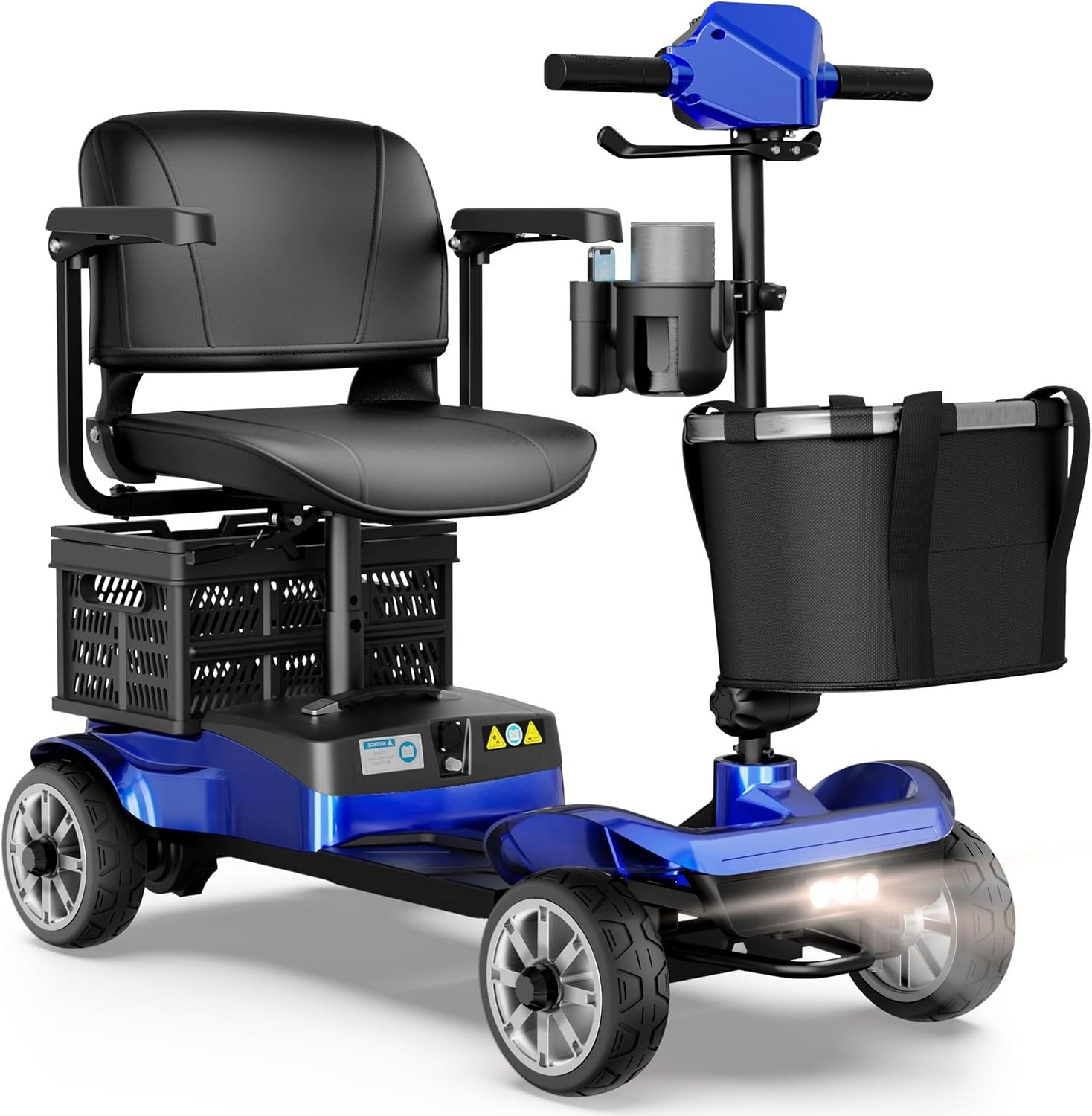 Foldable 4-Wheel Mobility Scooter Adults – Portable Motorized Scooter W/ 330 lbs