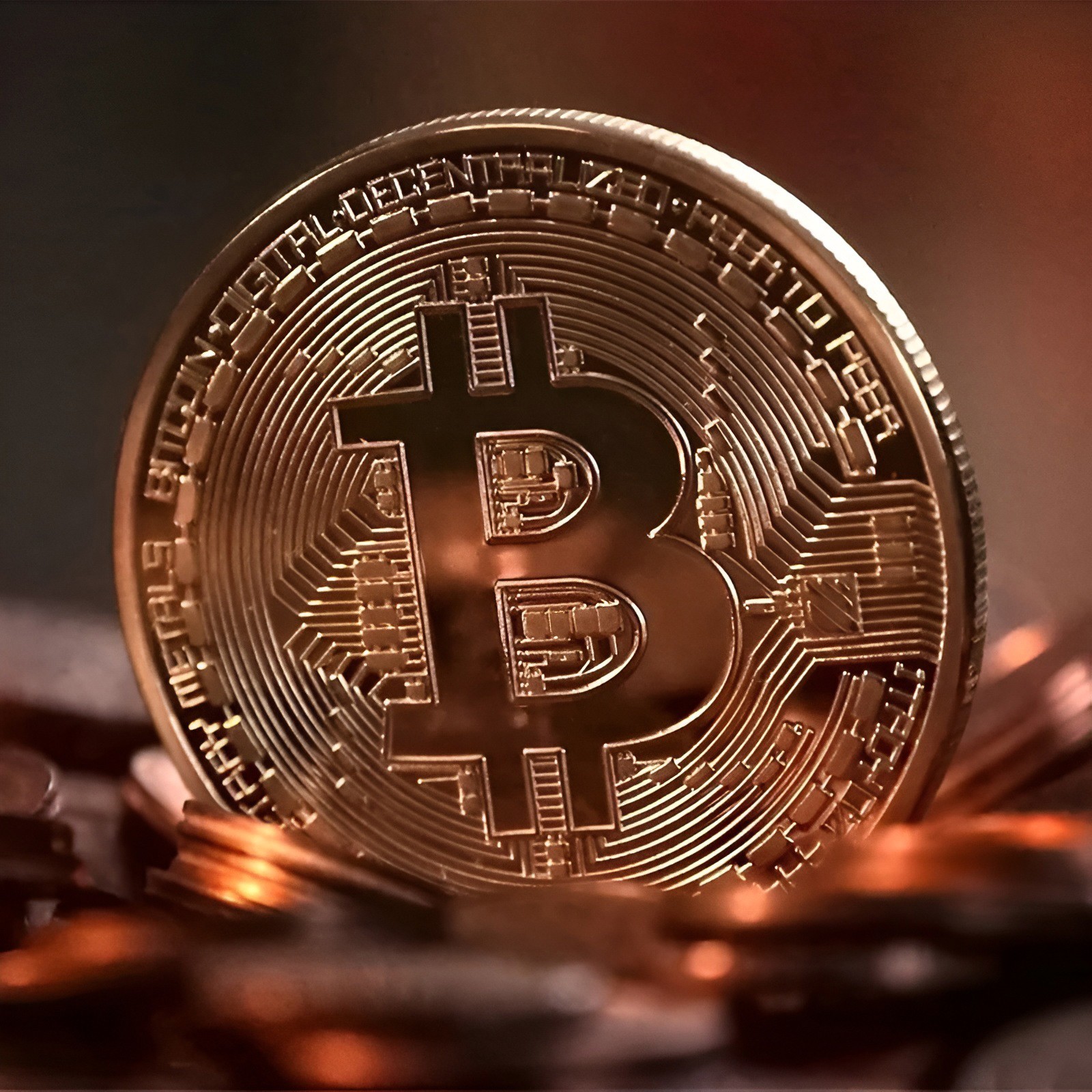 Gold Plated Rose Gold Bitcoin Collectible Commemorative Metal Token Art Gift