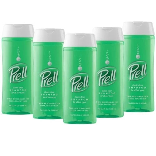 5 Pack Prell Shampoo Classic Green 13.5Oz Each