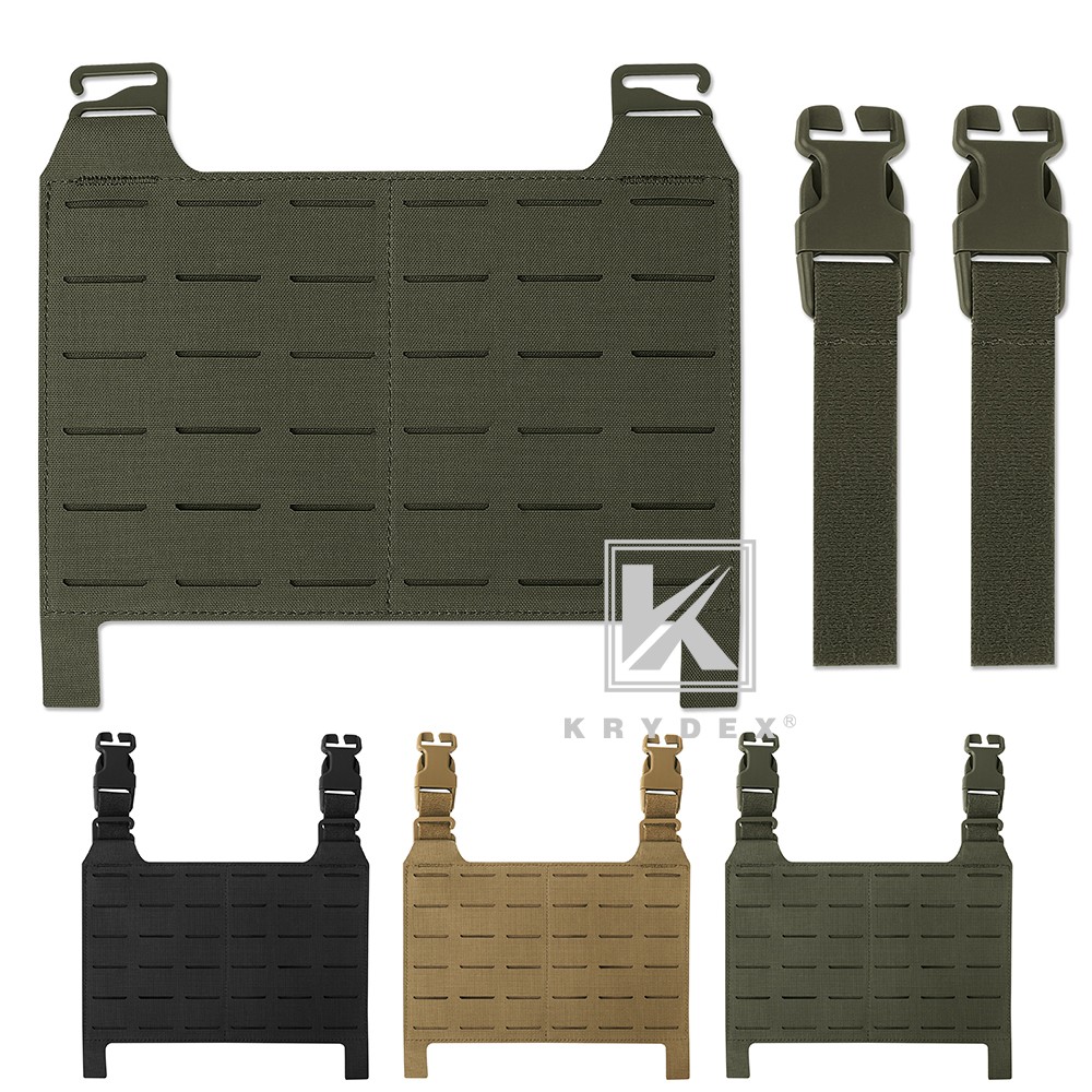 KRYDEX Tactical Laser Cut MOLLE Panel Front Flap Placard Swift Clip 8.3" X 9"