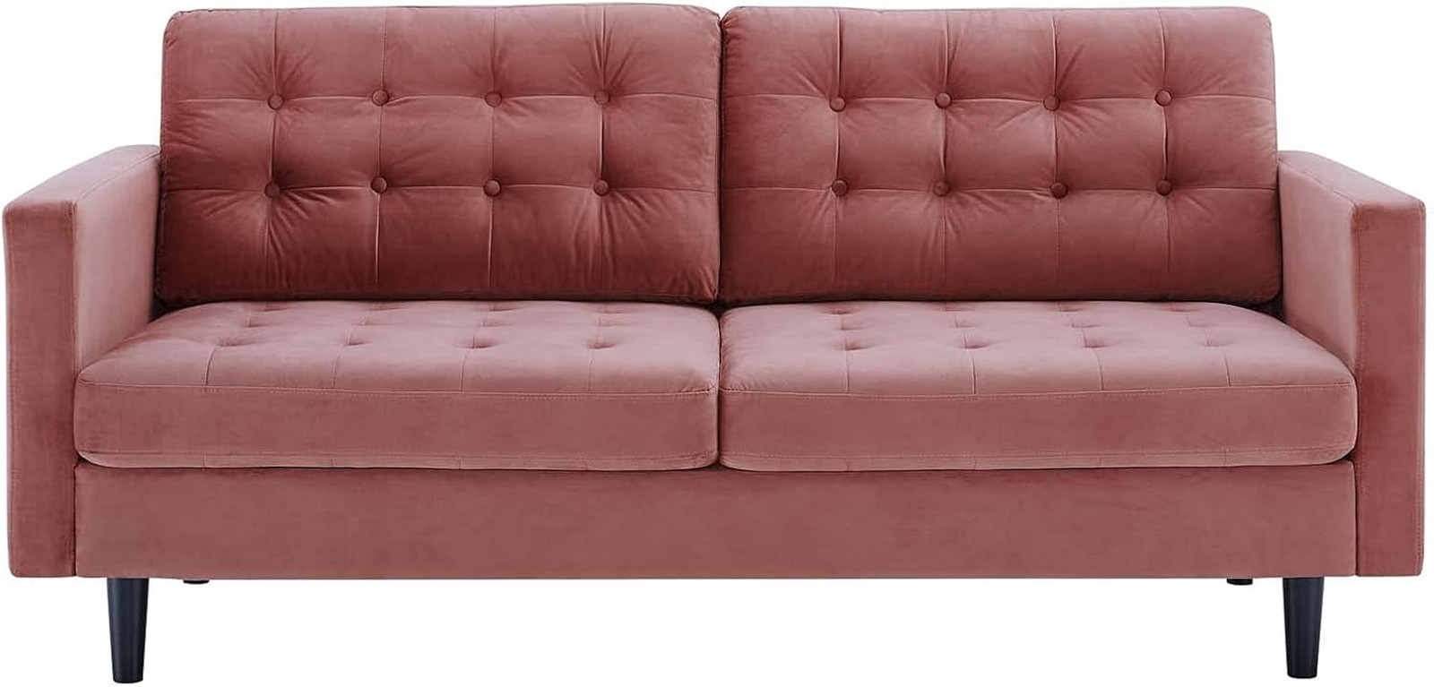 EEI-4444-DUS Exalt Tufted Performance Velvet Sofa, Dusty Rose