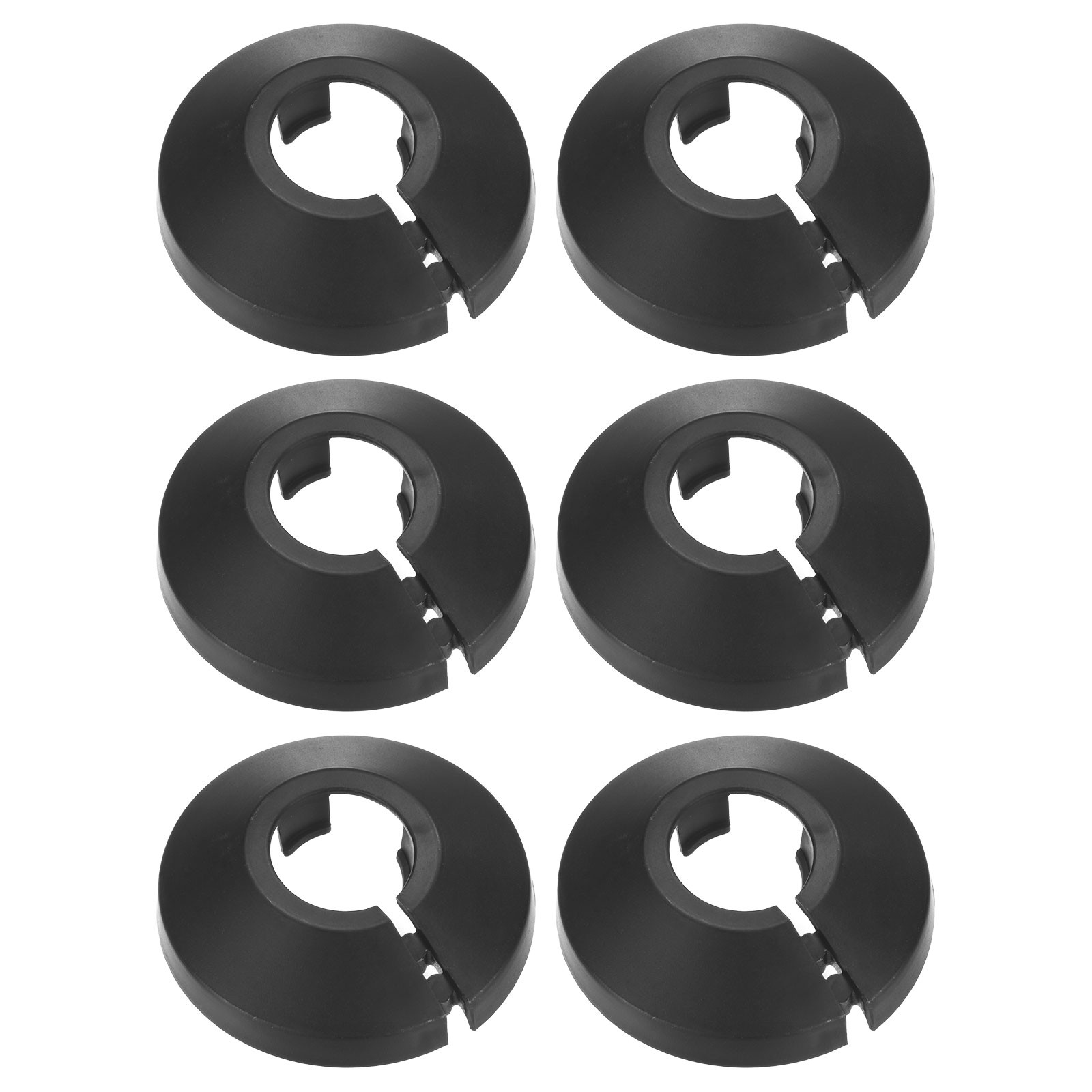 6-Pack Pipe Cover Decoration for 16mm Flange Water Pipe [Black]