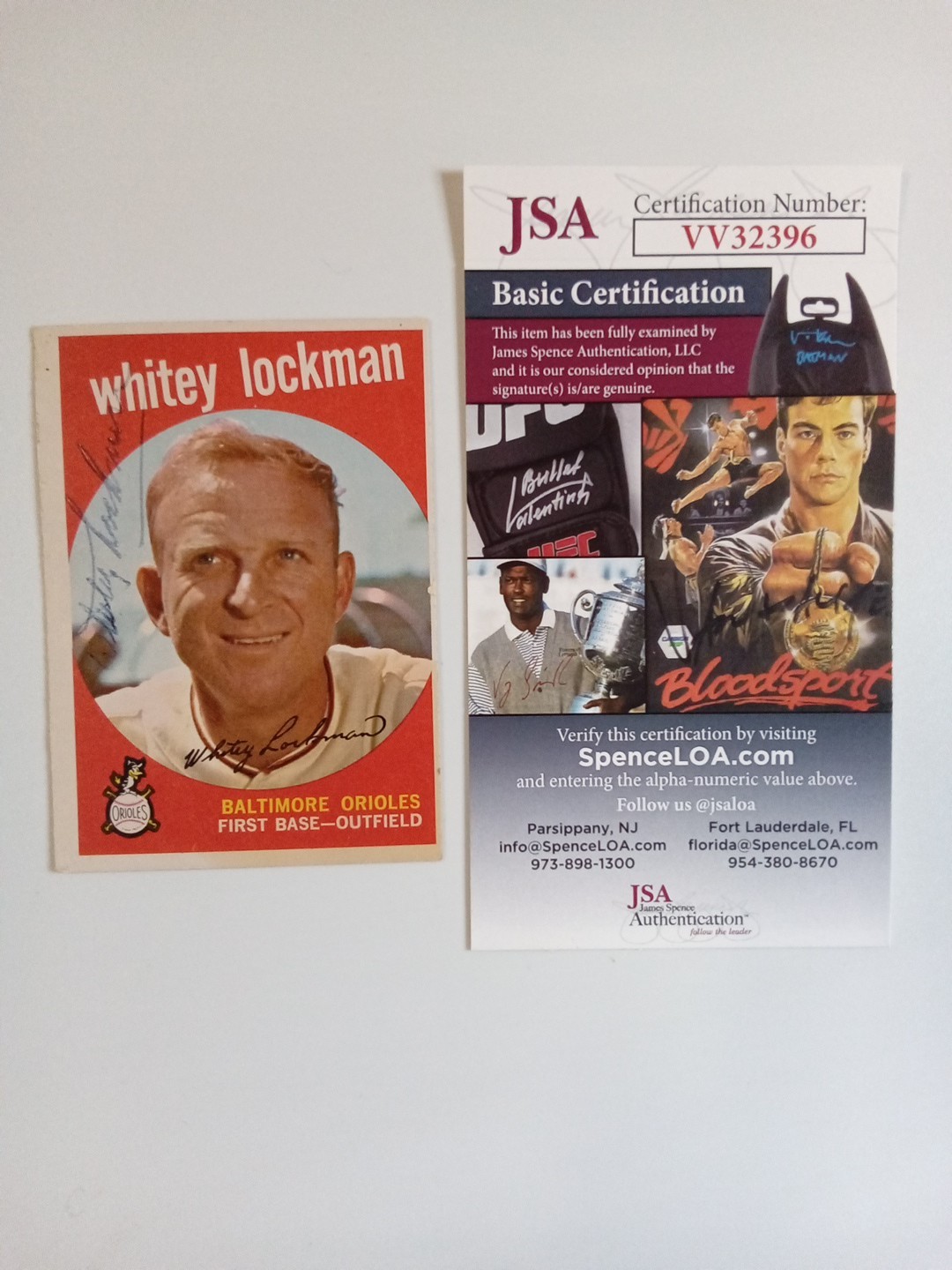 1959 Topps #411 Whitey Lockman Signed Baseball Autograph JSA Certified - #