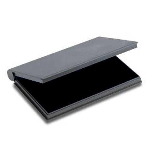 Black Stamp Pad, Size 1 (2.5x4.375", 70x110mm) Felt Surface, Shiny Brand