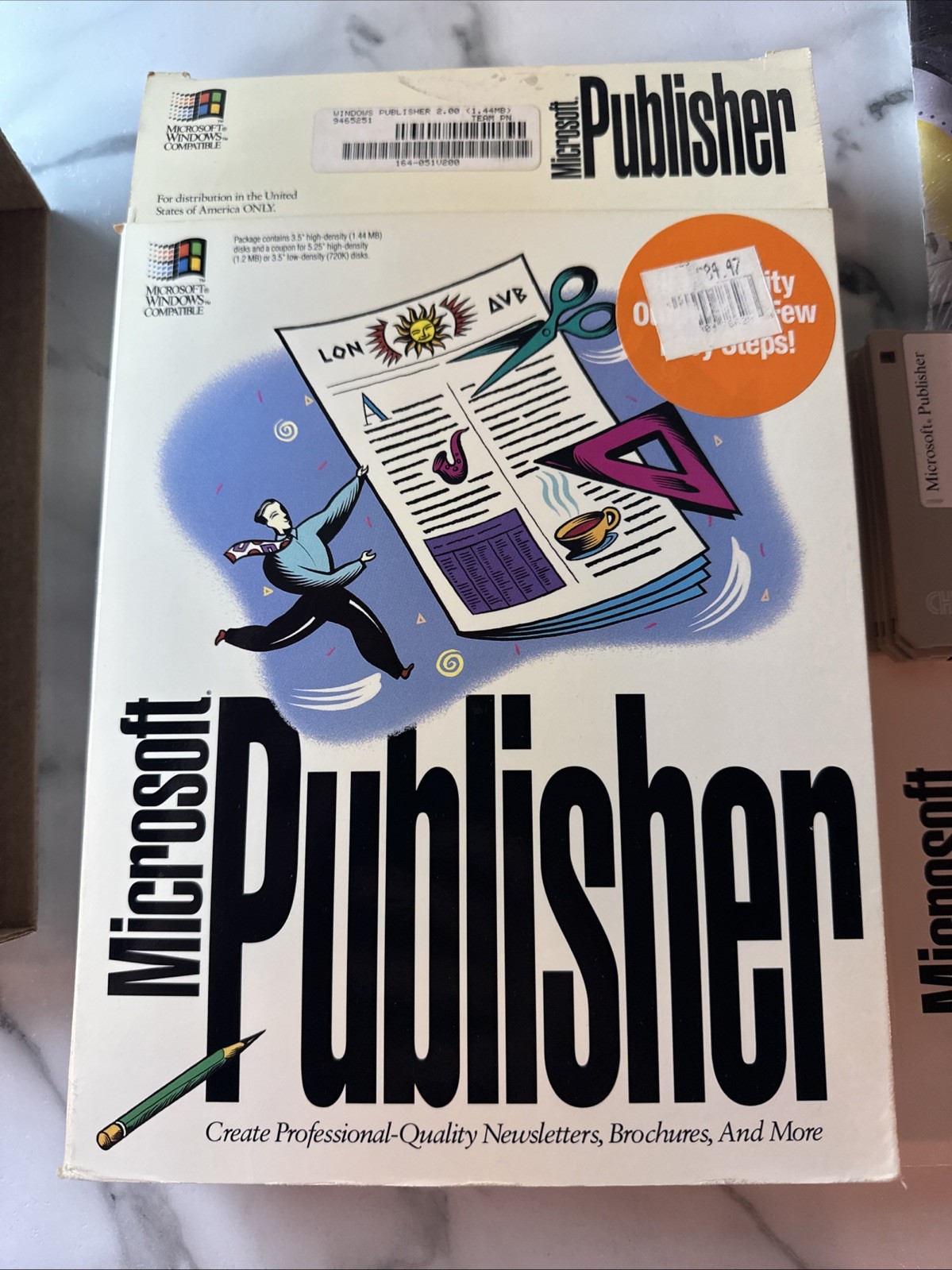 Vintage Microsoft Publisher 2.0 (1993) 3.5" Floppy Disks
