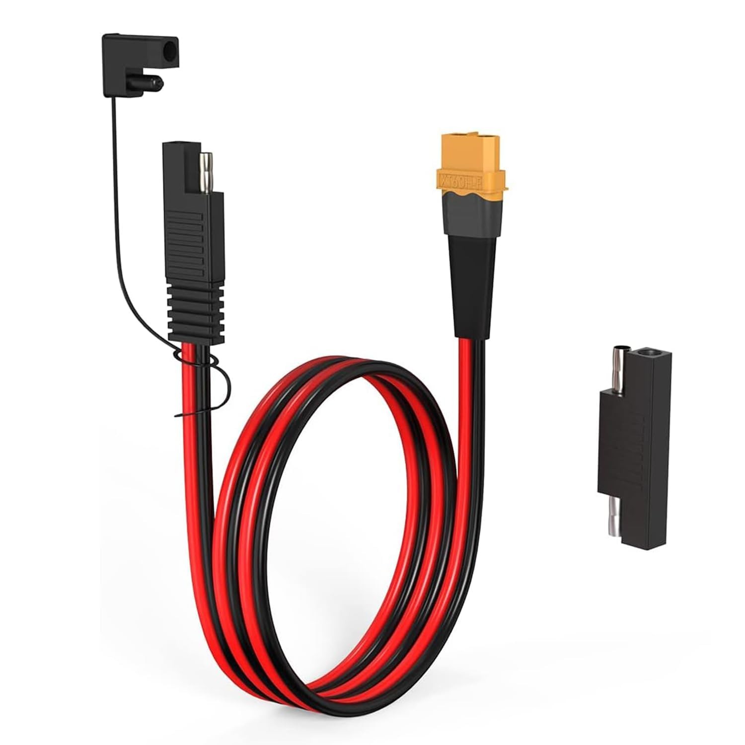 10AWG XT60i to SAE Adapter Extension Cable for Solar Power Station 2 FT L