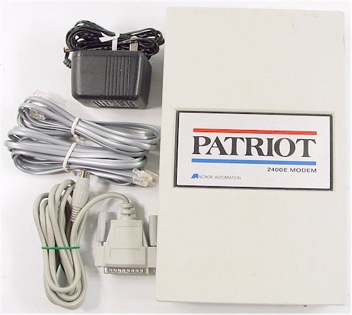 Vintage PATRIOT 2400E MODEM with APPLE/MAC Interface Cable