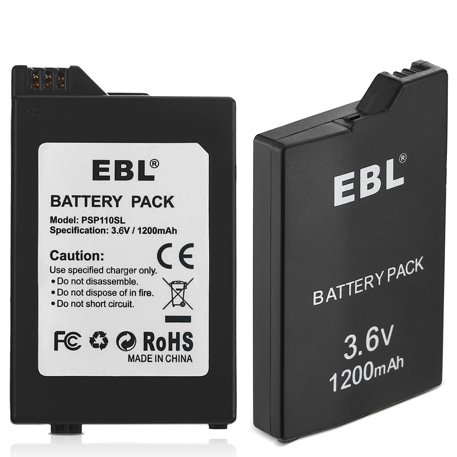 EBL 3.6V 1200mAh Replacement Battery for Sony PSP Slim 2000 2001 2006 3000 3001