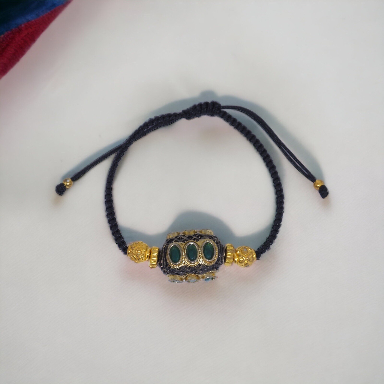 Artisan Handmade Beautiful Ethnic Bracelet With Rope Cotton Wire Adjustable Size