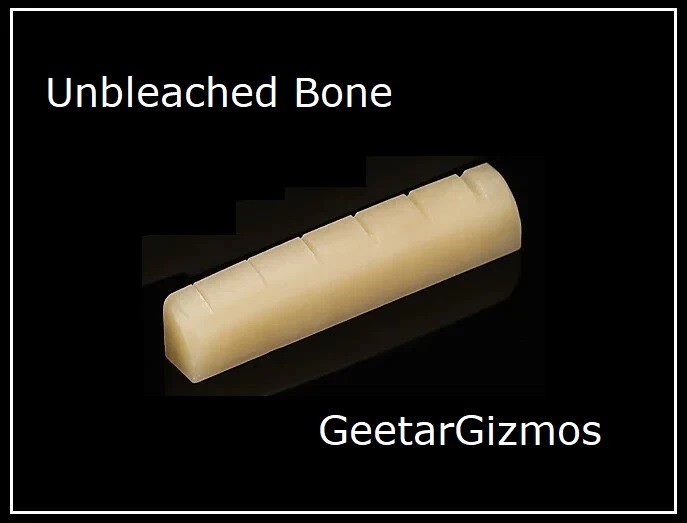 UNBLEACHED Cow Bone Nut handmade for GIBSON Guitar - 1 11/16" / 43mm - USA SHIP