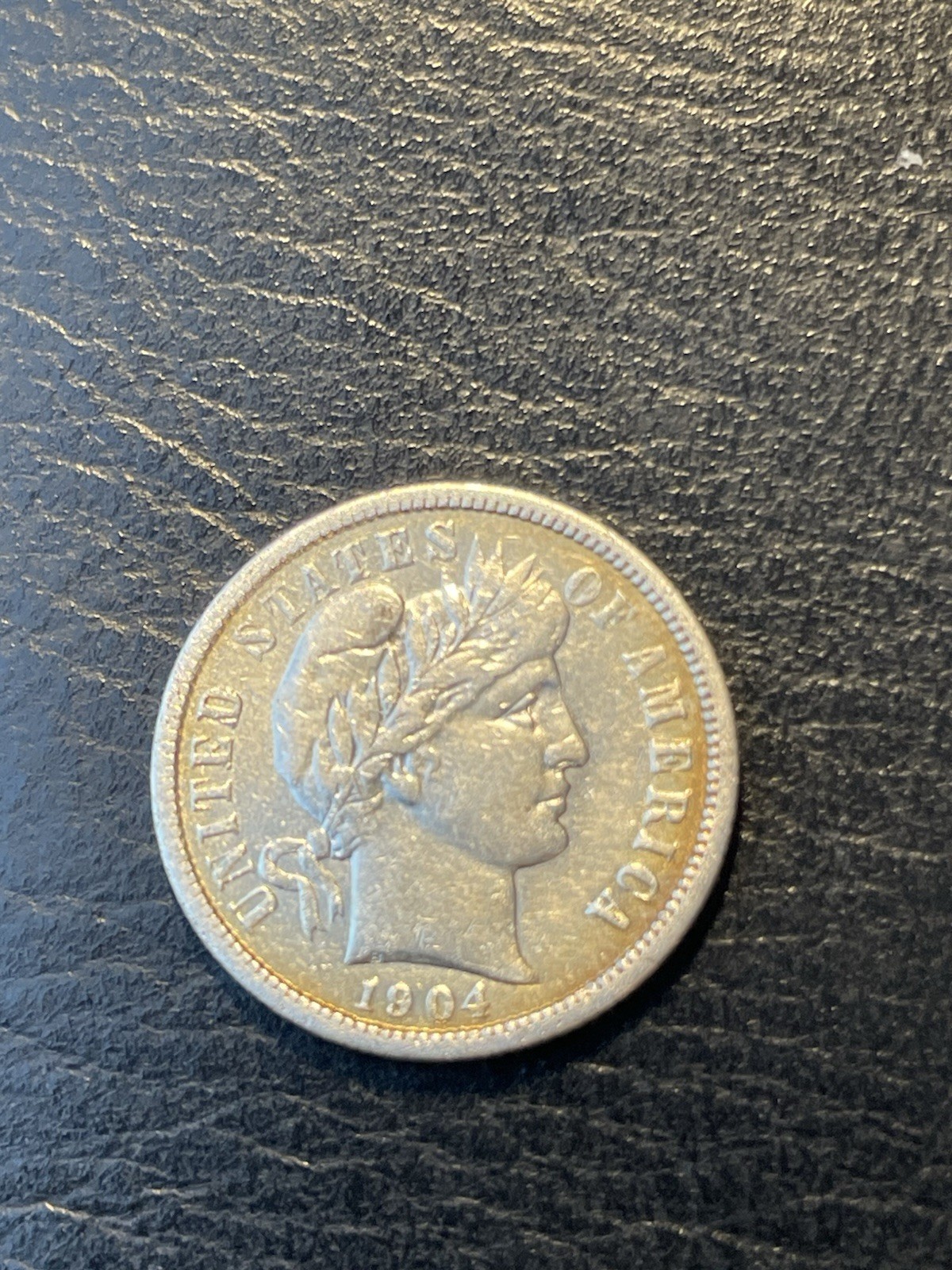 1904 Barber Silver Dime AU