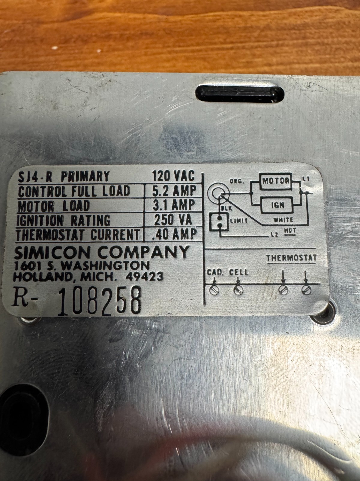 Simicon SJ4-R Solid State Oil Safety Control Primary Burner Control New OB