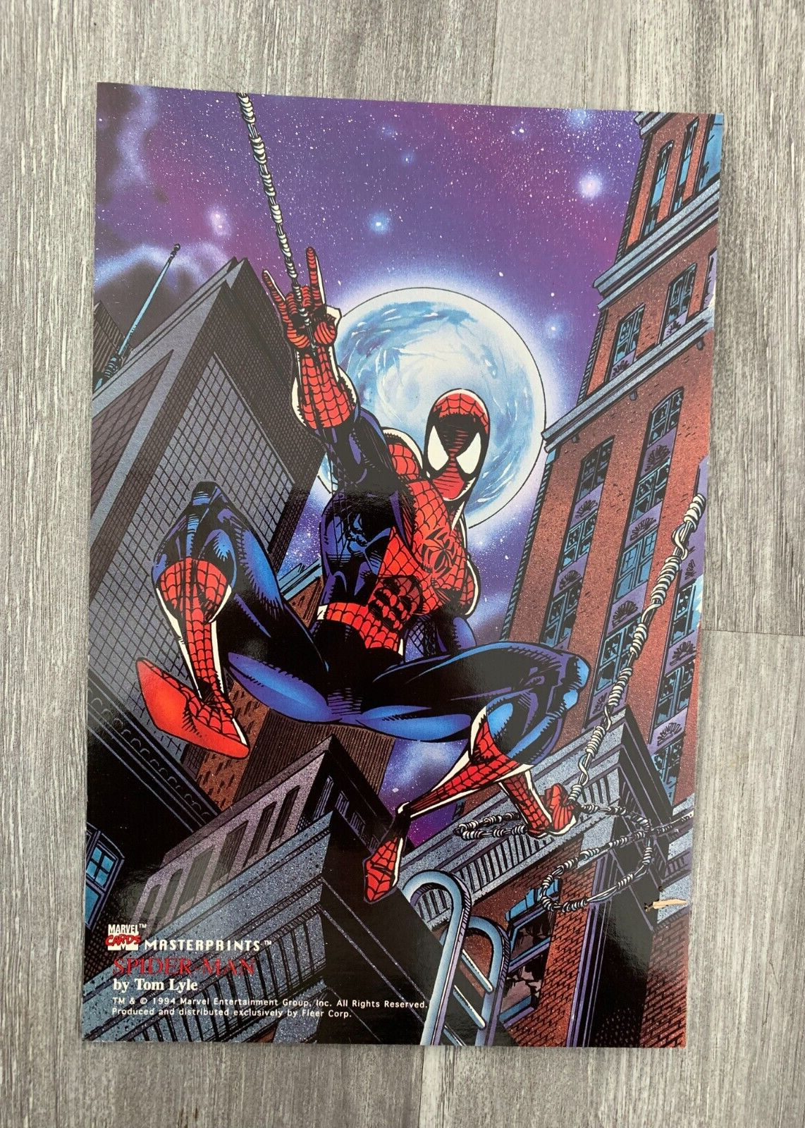 1994 SPIDER-MAN by Tom Lyle Marvel Masterprints 6.5x10" Card VF 8.0
