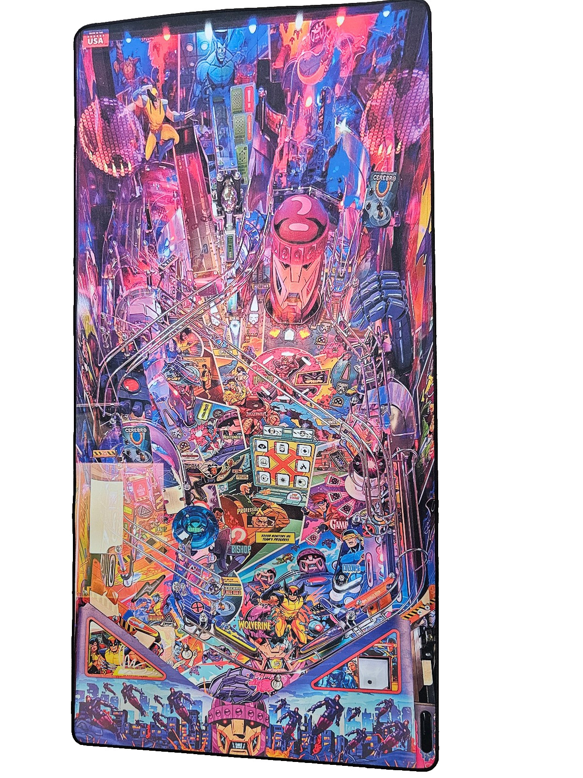Stern Uncanny X-Men Pinball Machine Mousepad Glass Cover - 20.5" x 41"
