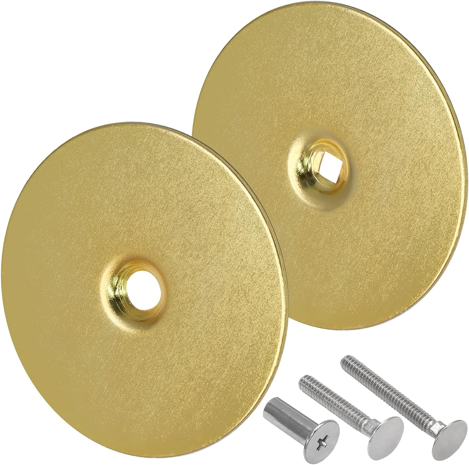 1 Pack Door Hole Cover Plate 2-5/8 Deadbolt Cover Hole Filler Plate Brushed Br