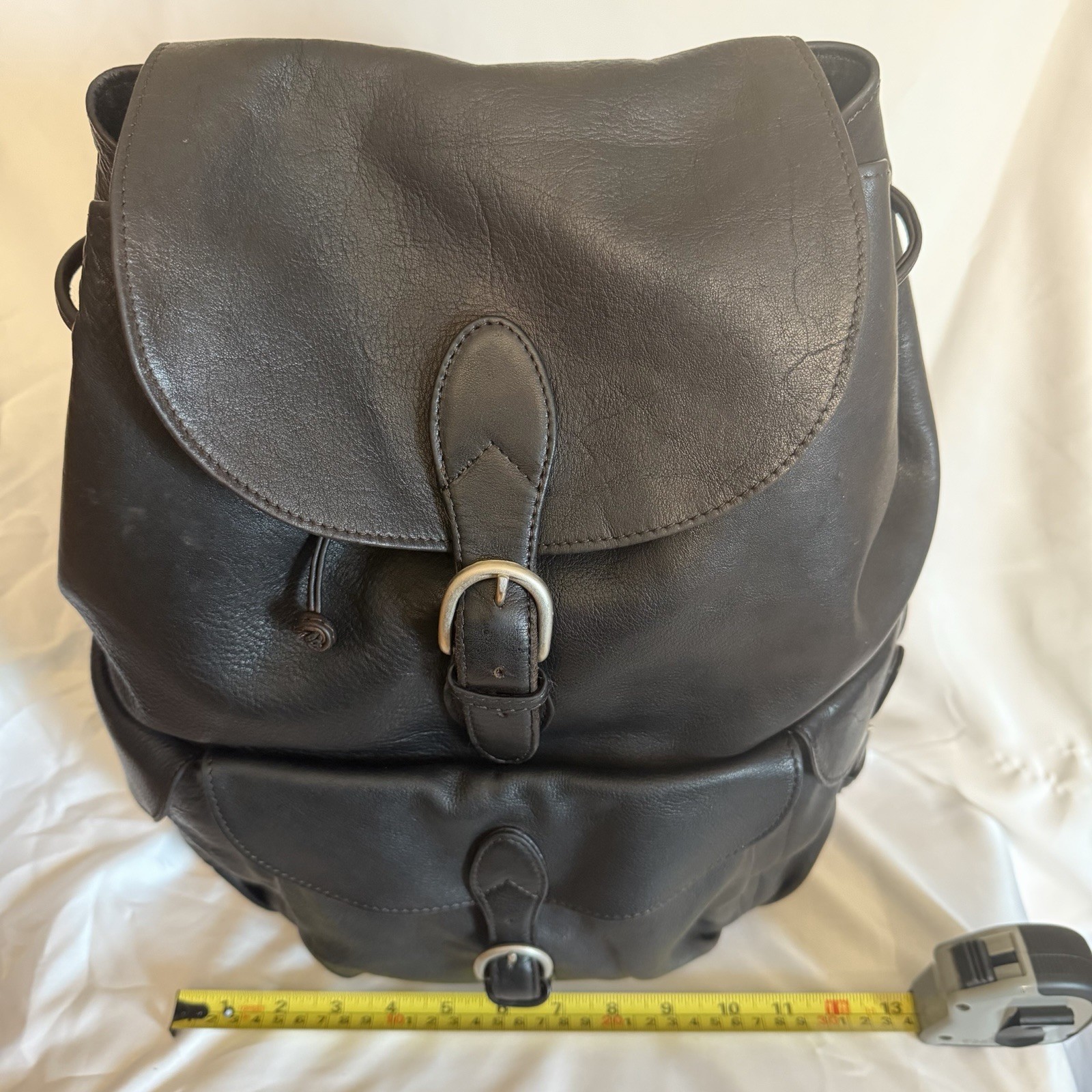 Vintage Retro London Fog Leather Backpack/Rucksack