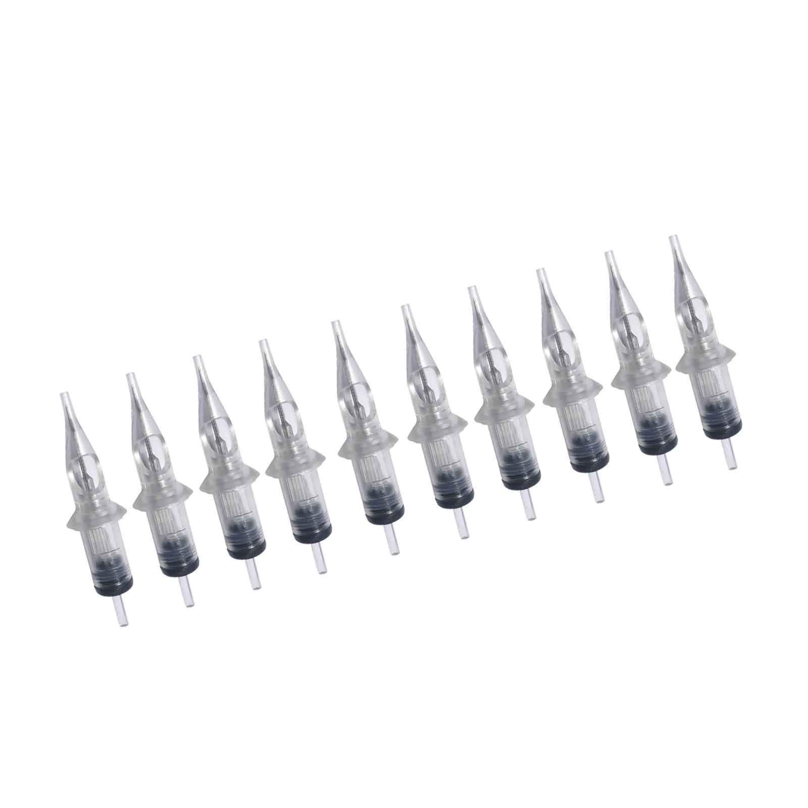 BIGWASP 50pcs Assorted Disposable Cartridge Tattoo Needles Standard RL, Clear
