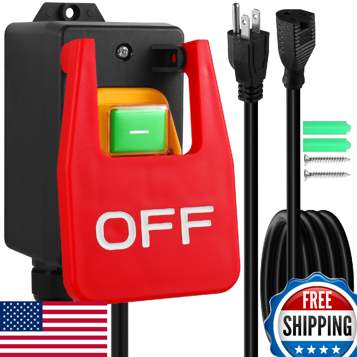 Table Saw Paddle Switch 110-120V On/Off Emergency Stop Heavy Duty
