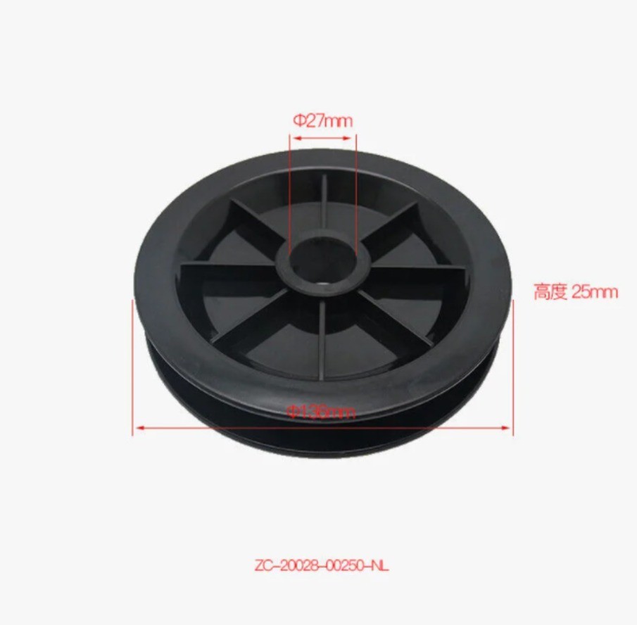 1x Forklift Mast Oil Pipe Guide Wheel  Wheel Pulley Hole 27 ABS 20028-00250