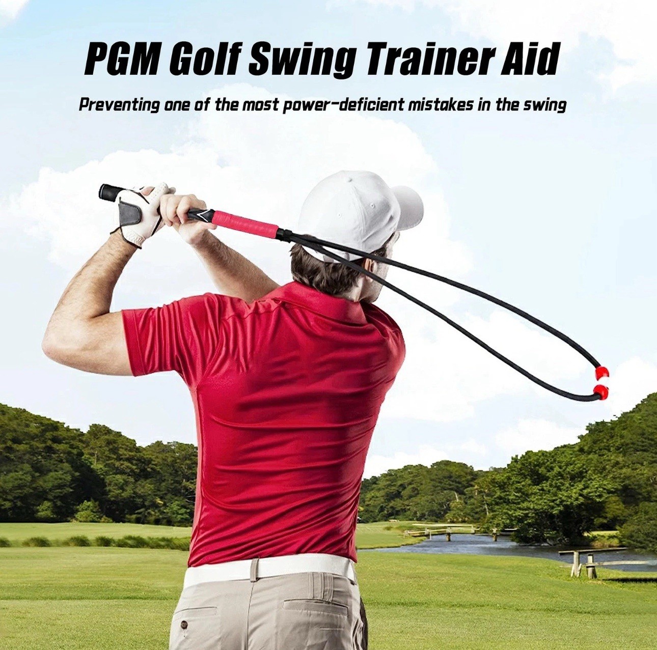 PGM Golf Swing Trainer, Golf Swing Training Aid - Golf Power Resistance Train