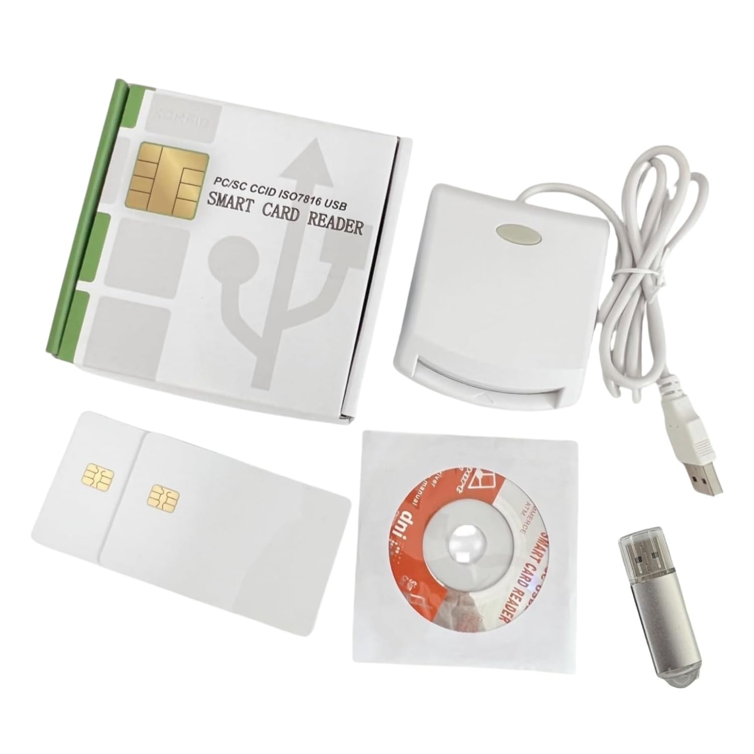 ISO7816 Contact EMV SIM eID PC/SC USB CCID Smart IC Chip Card Reader Writer P...