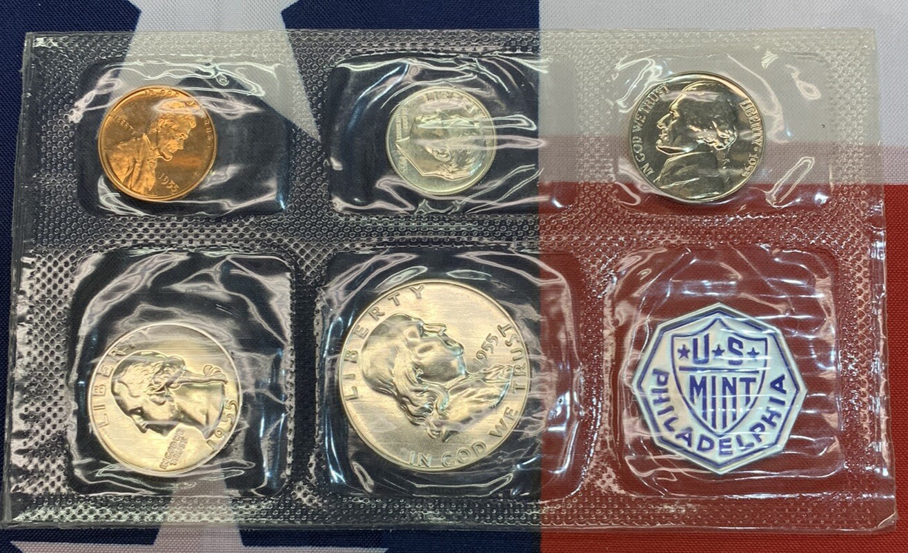 1955 Proof Set - Original U.S. Flat Pack - NO OUTER ENVELOPE - As Pictured