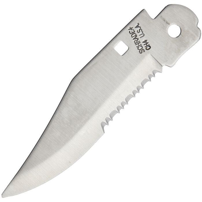 Schrade Knife Blade Replacement Partially Serrated Stainless Clip Point USA MADE
