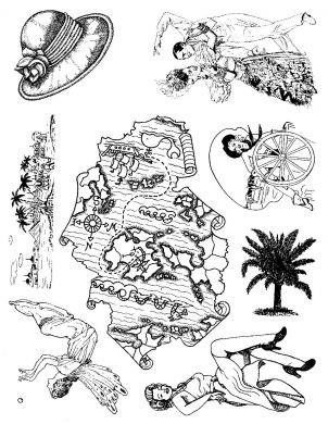 Unmounted Rubber Stamp Plate, Unmounted/Uncut Pink Rubber Stamps