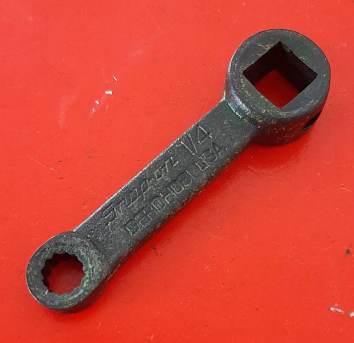 Snap on Tools 1/4” Torque Adaptor 3/8” Drive 12pt Point GFRDH081 Laser Engraved