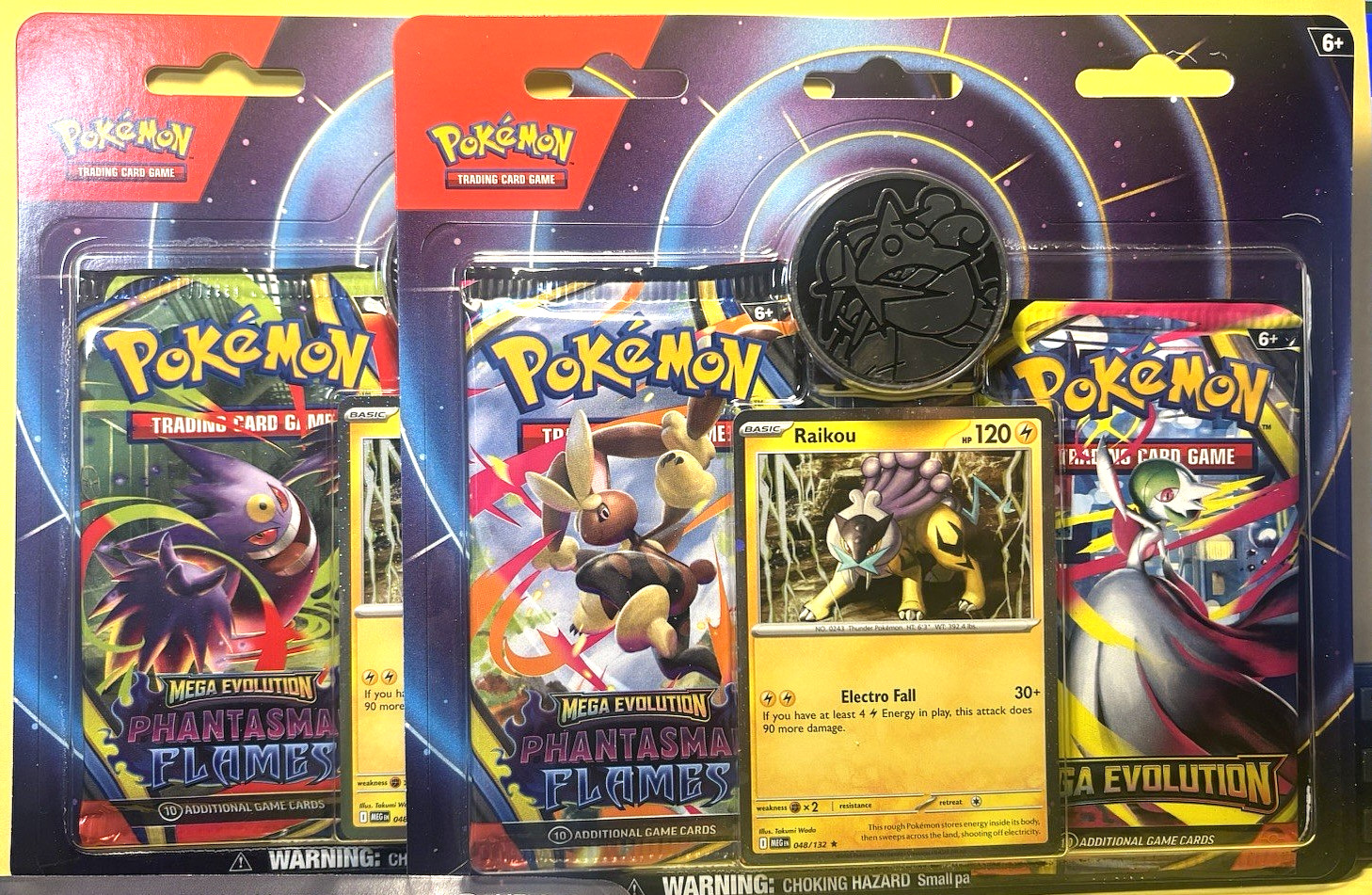 2026 MEGA EVOLUTION POKEMON 2x BLISTER PACK W/COIN+RARE 4 PACS 2 COINS 2 RARES !