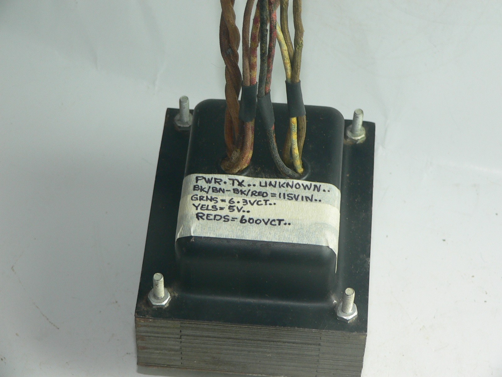 1    Power Transformer--Tests good-DATA IN PIC #2